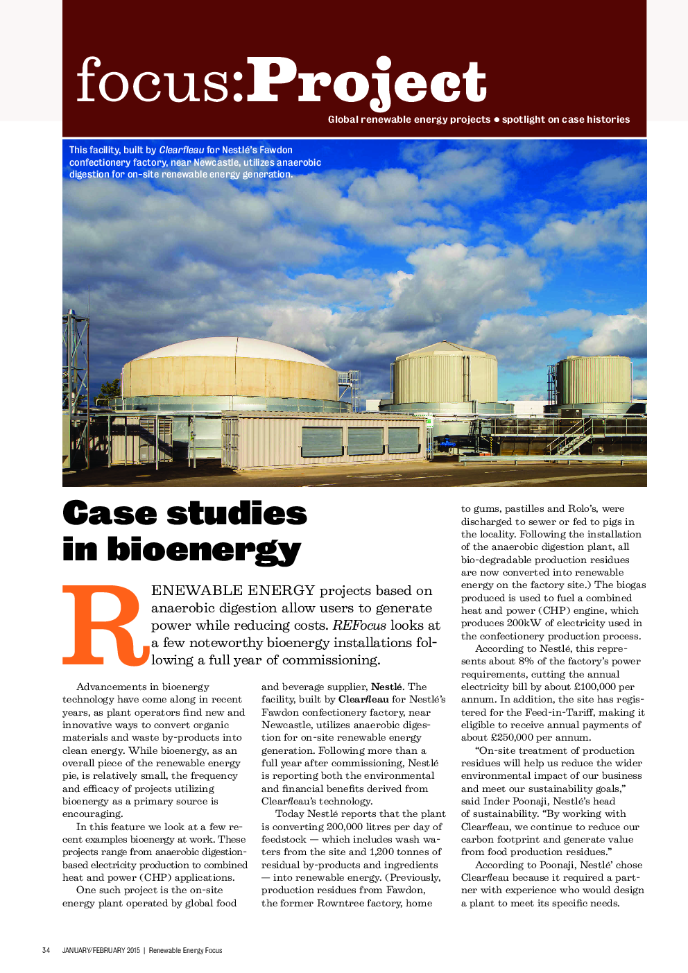 Case studies in bioenergy