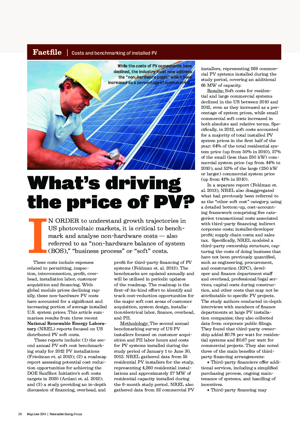 What's driving the price of PV?