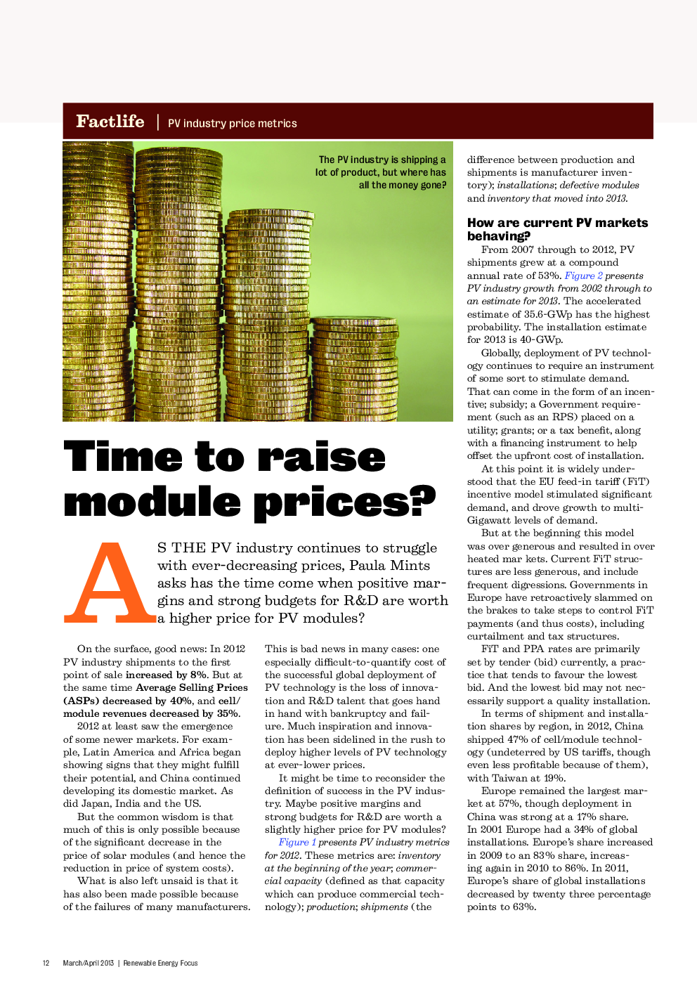 Time to raise module prices?