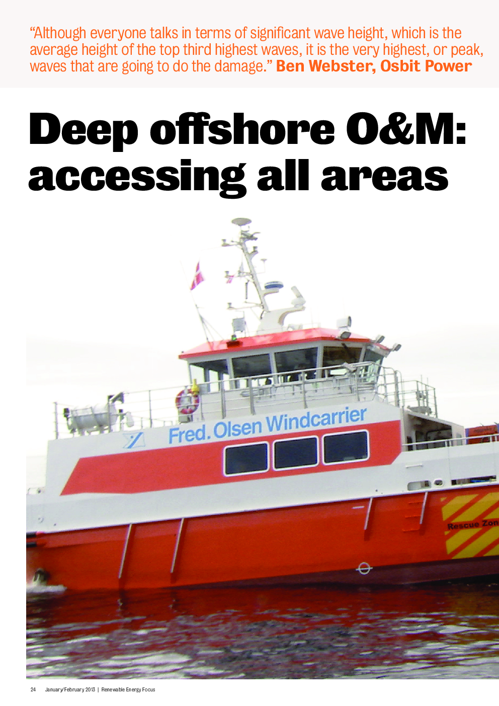 Deep offshore O&M: accessing all areas