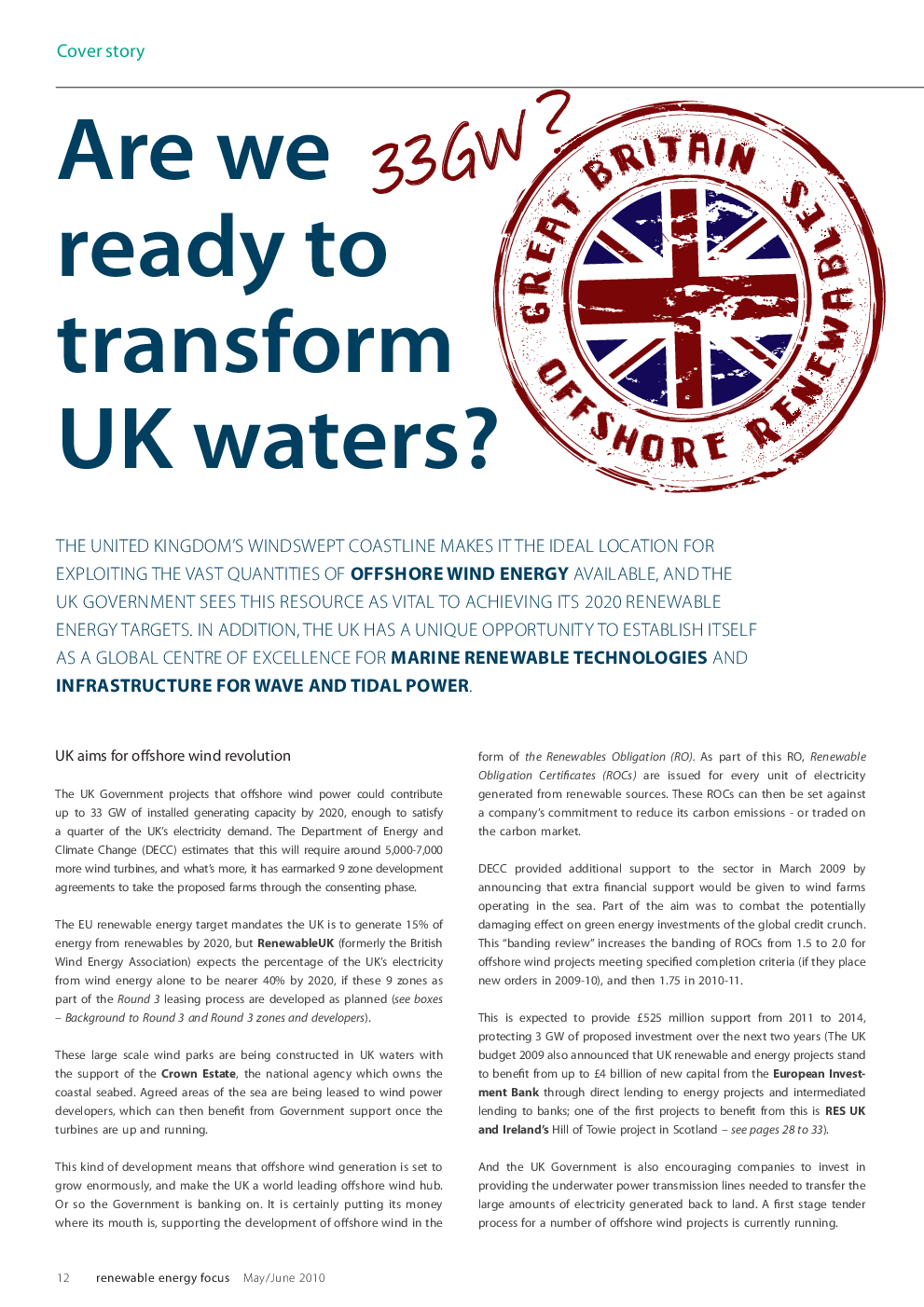 Are we ready to transform UK waters?