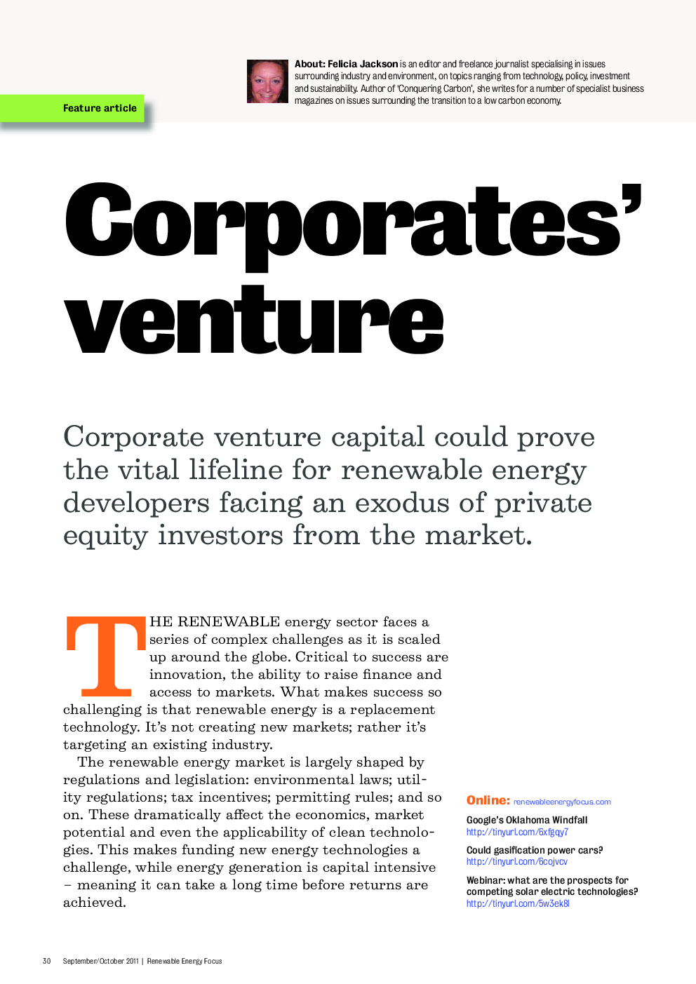 Corporates' venture