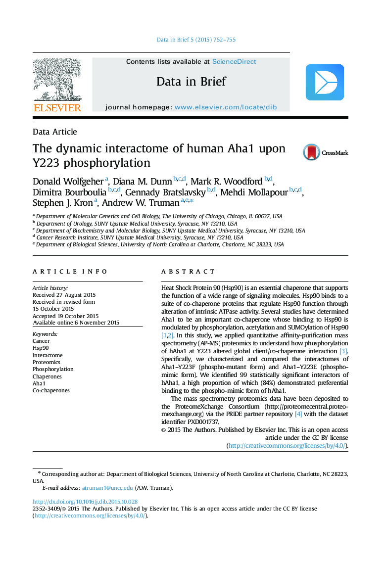 The dynamic interactome of human Aha1 upon Y223 phosphorylation