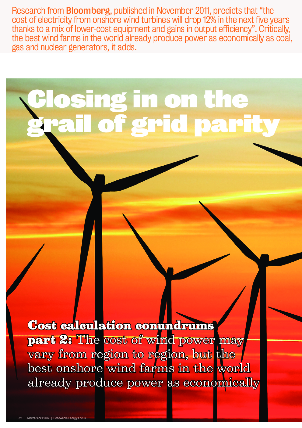 Closing in on the grail of grid parity