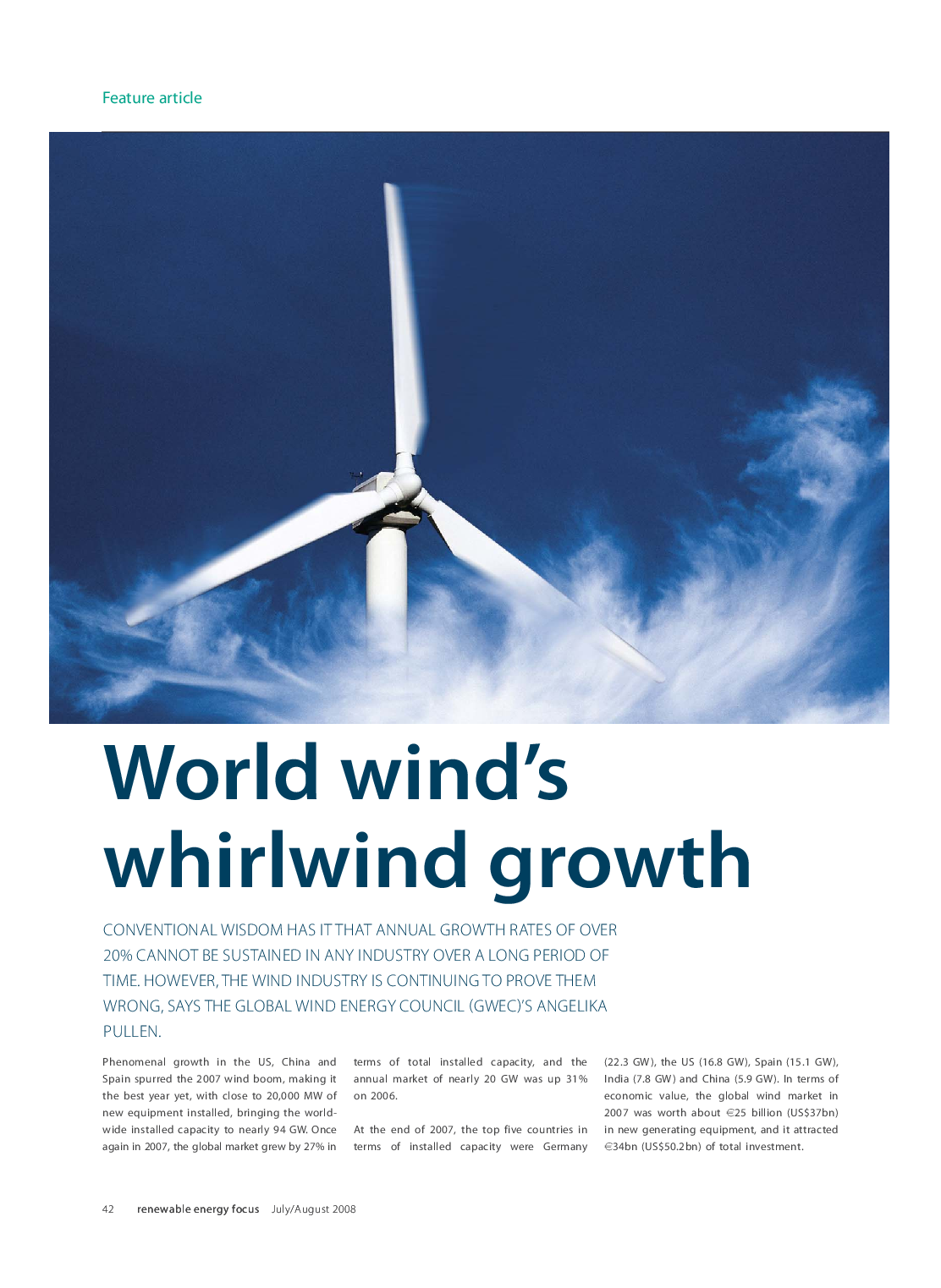 World wind's whirlwind growth