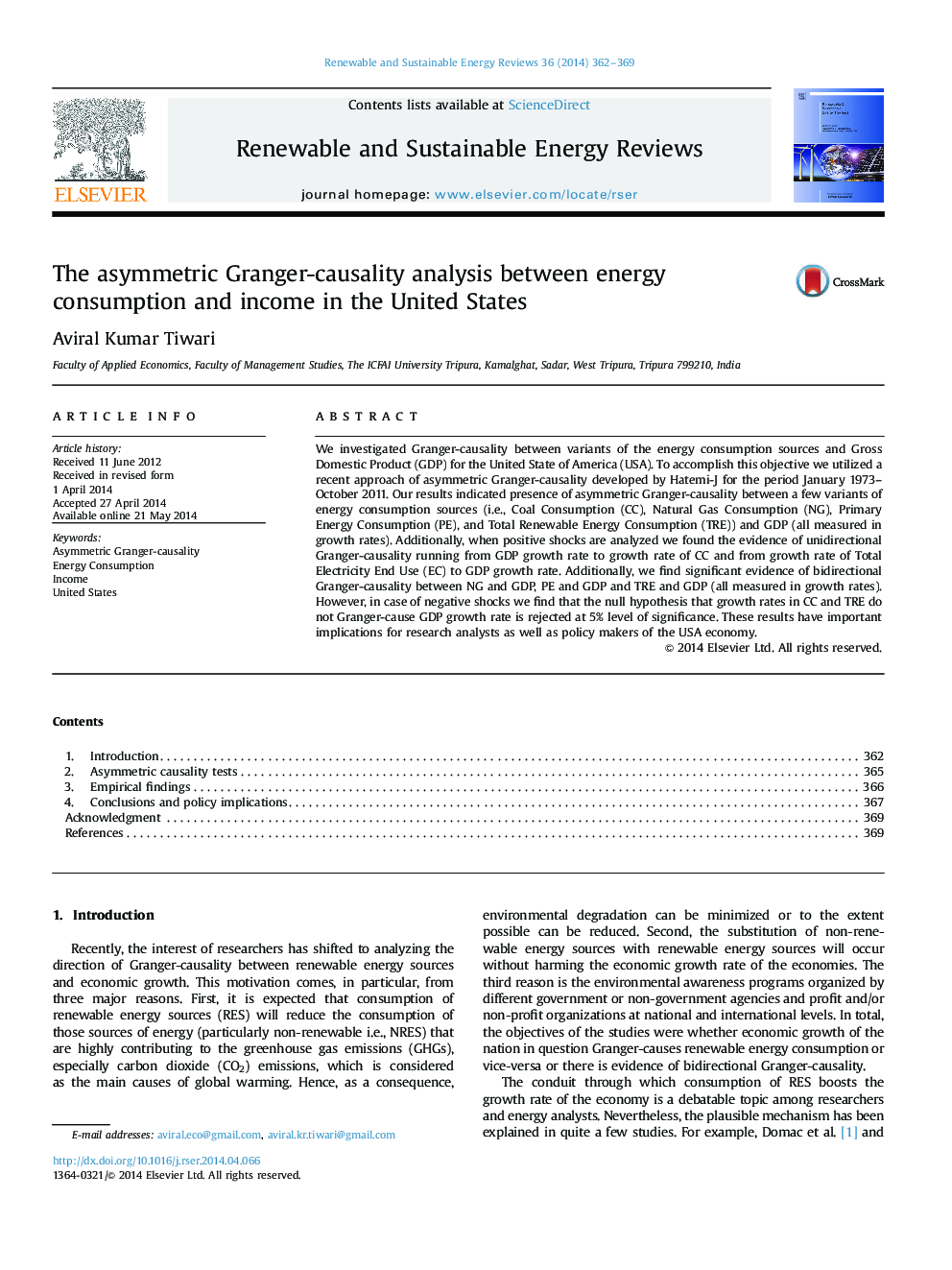 The asymmetric Granger-causality analysis between energy consumption and income in the United States