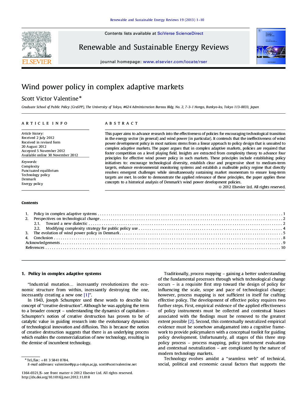 Wind power policy in complex adaptive markets