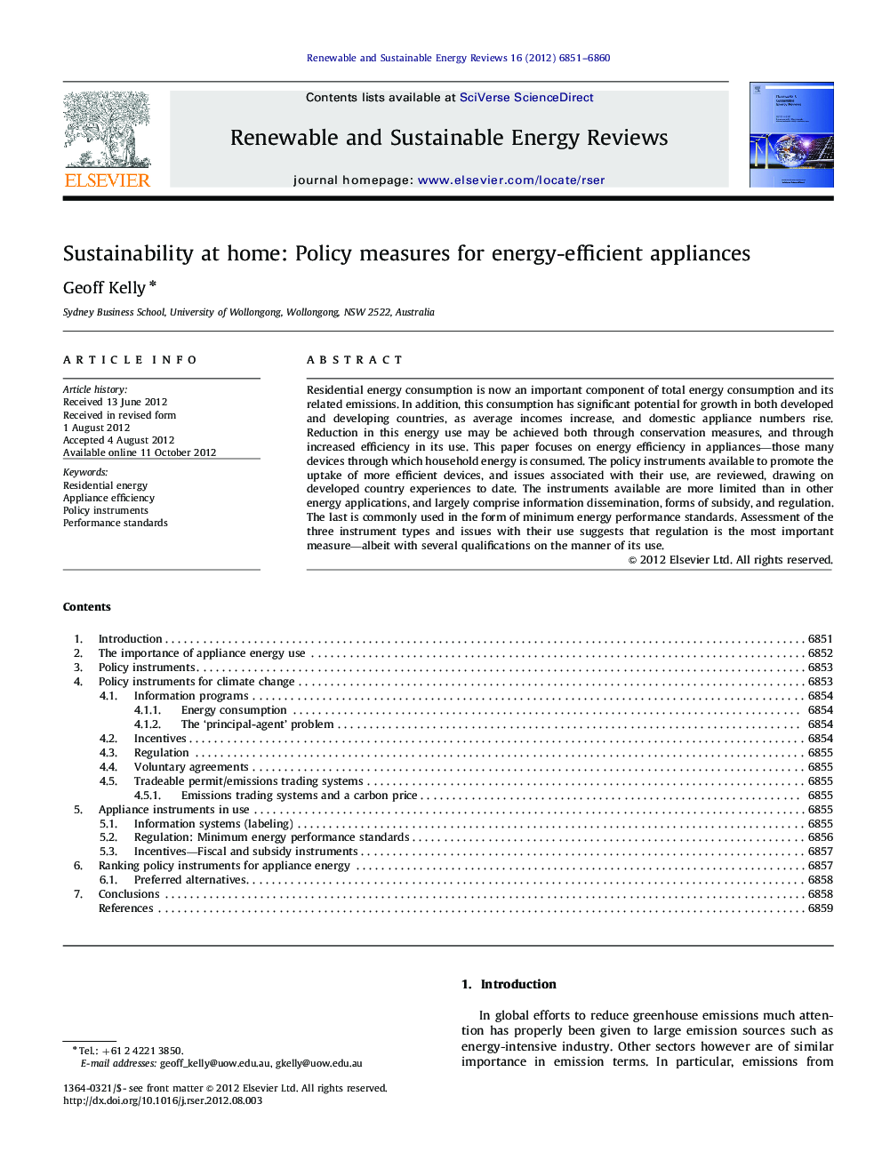 Sustainability at home: Policy measures for energy-efficient appliances