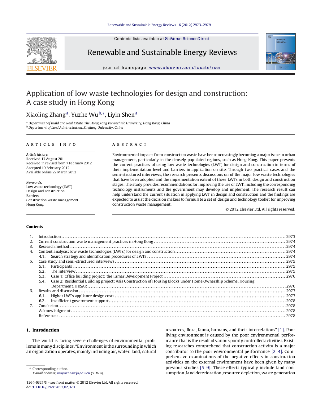 Application of low waste technologies for design and construction: A case study in Hong Kong