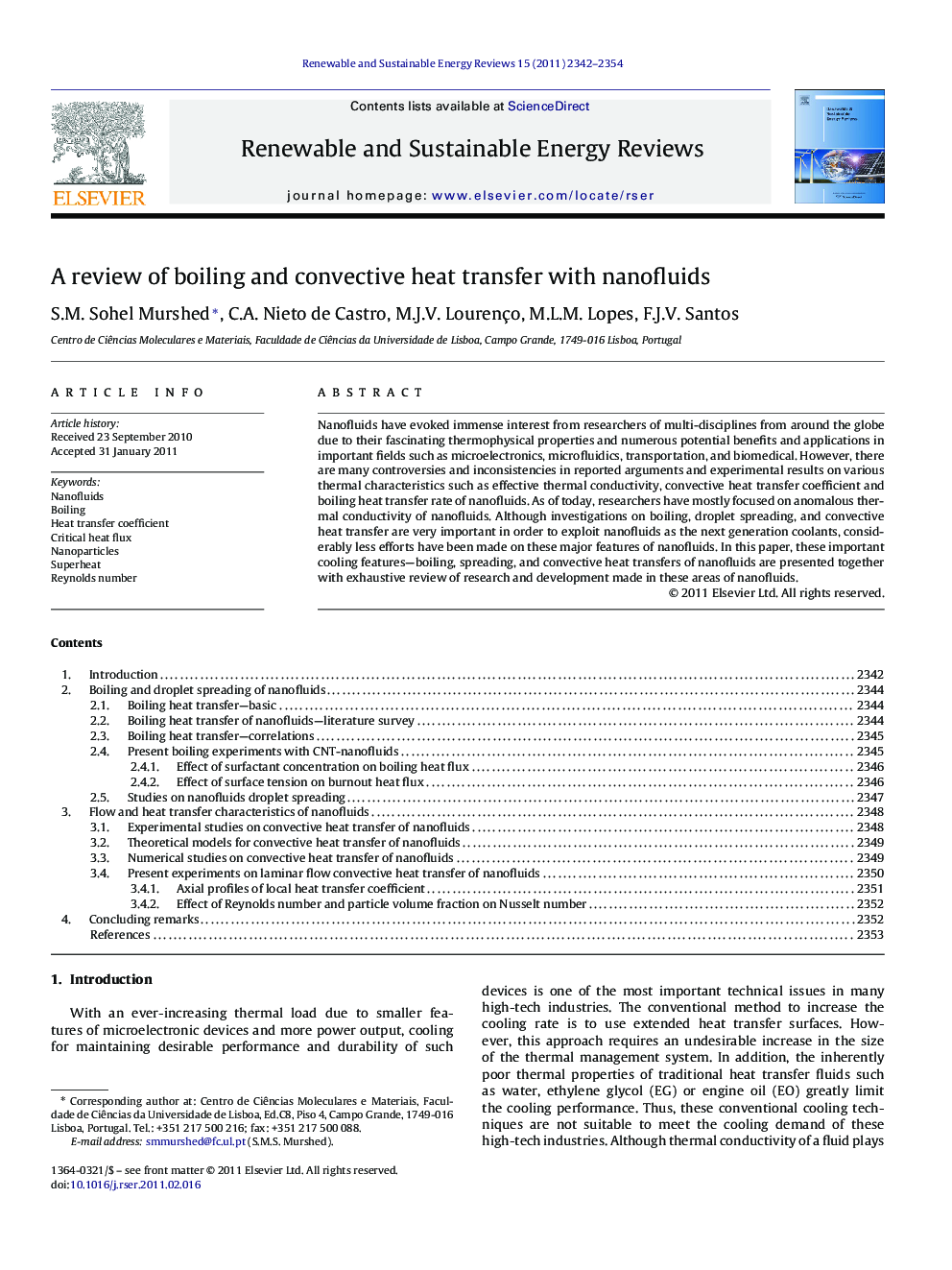 A review of boiling and convective heat transfer with nanofluids