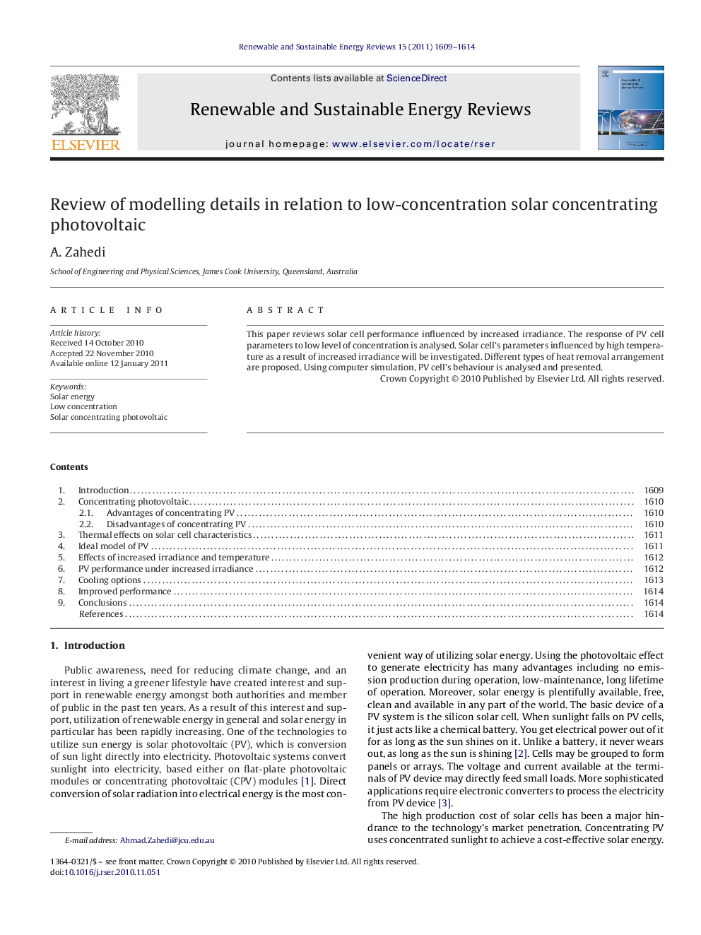 Review of modelling details in relation to low-concentration solar concentrating photovoltaic