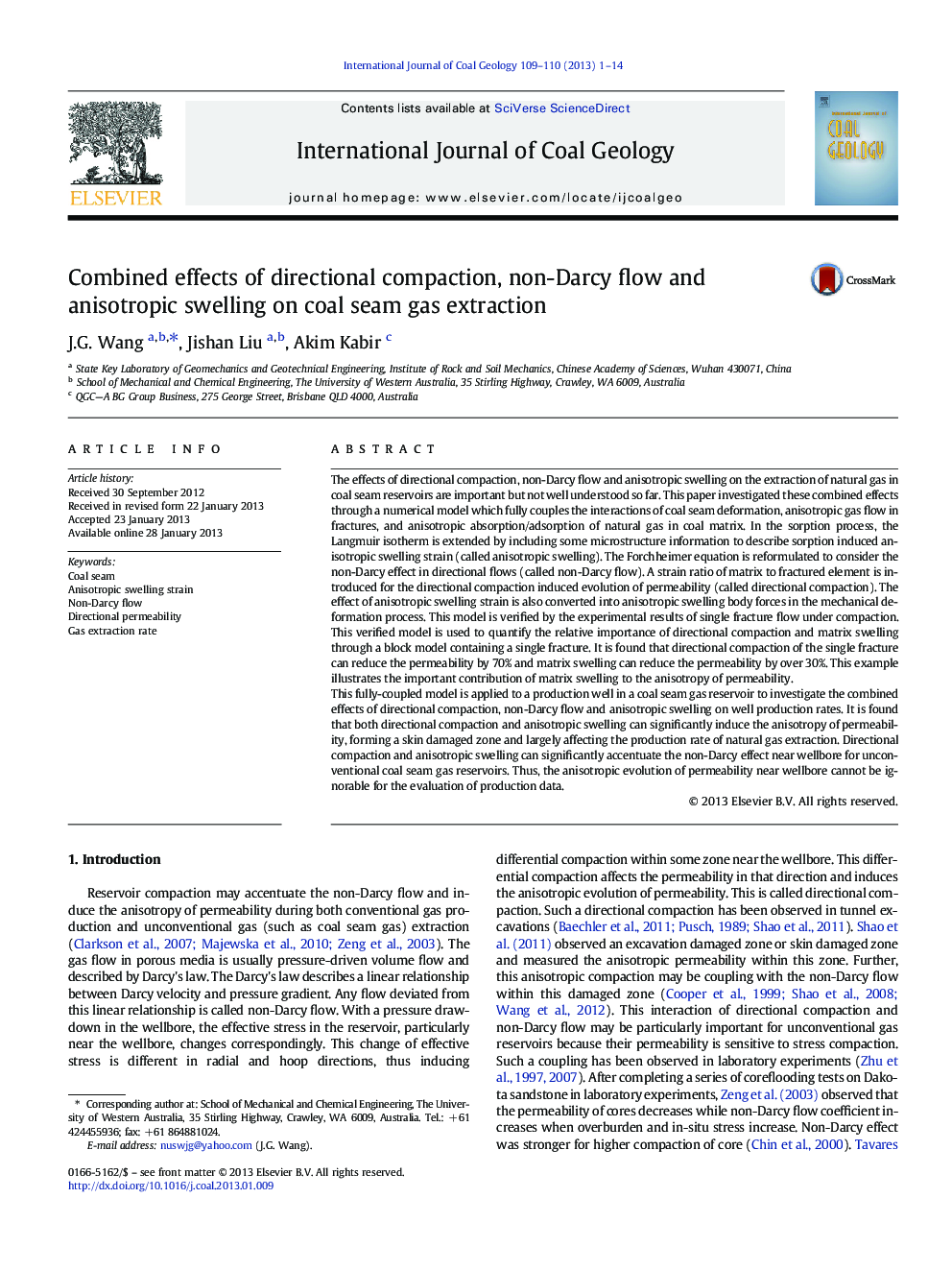 Combined effects of directional compaction, non-Darcy flow and anisotropic swelling on coal seam gas extraction