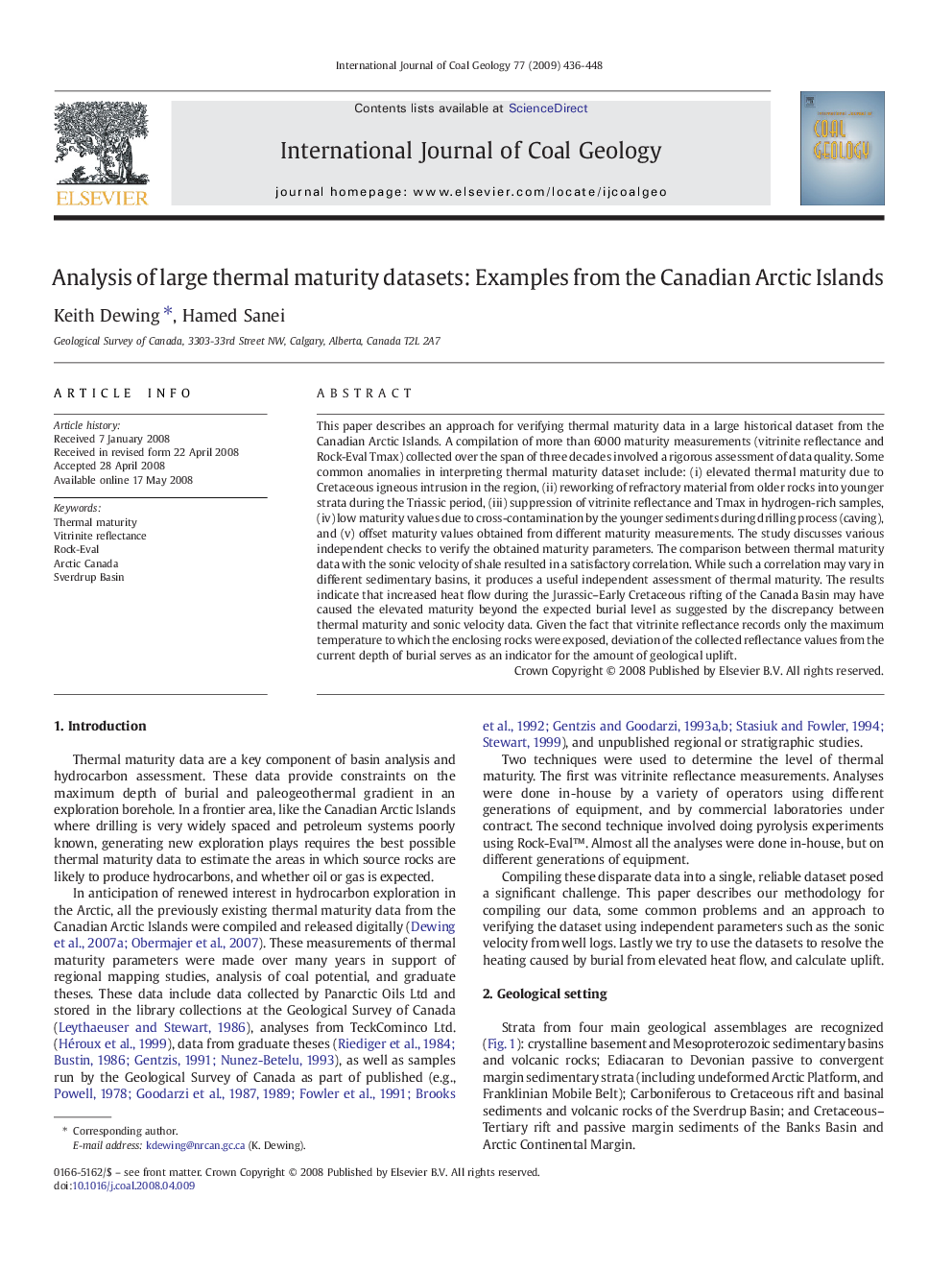 Analysis of large thermal maturity datasets: Examples from the Canadian Arctic Islands