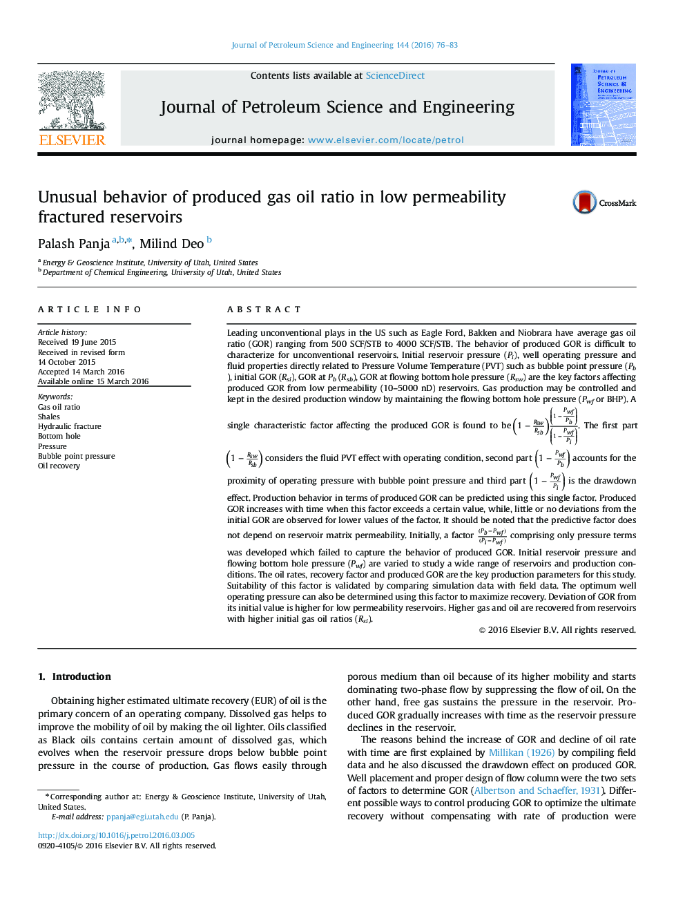Unusual behavior of produced gas oil ratio in low permeability fractured reservoirs
