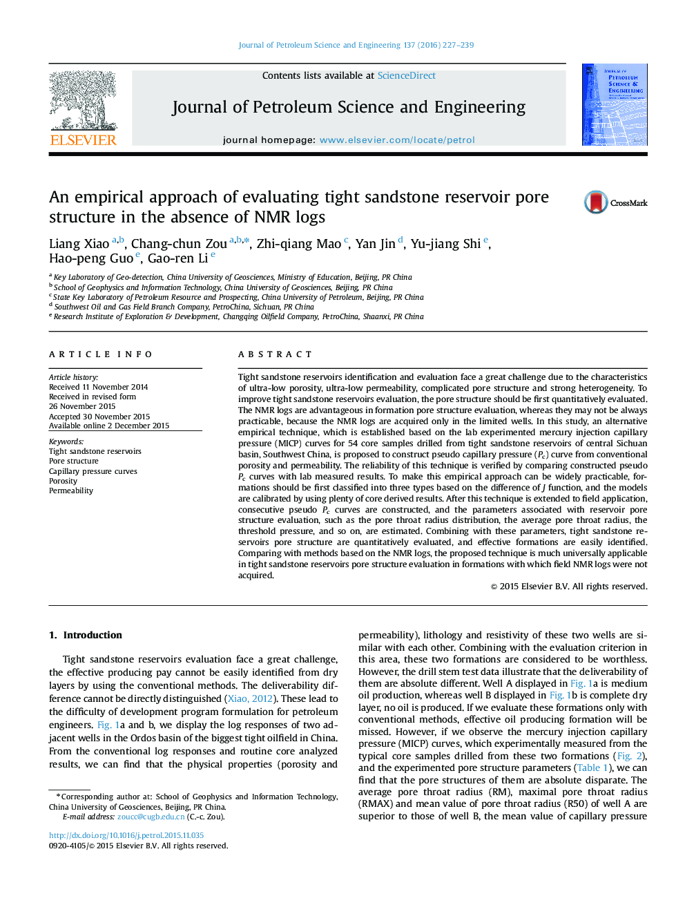 An empirical approach of evaluating tight sandstone reservoir pore structure in the absence of NMR logs