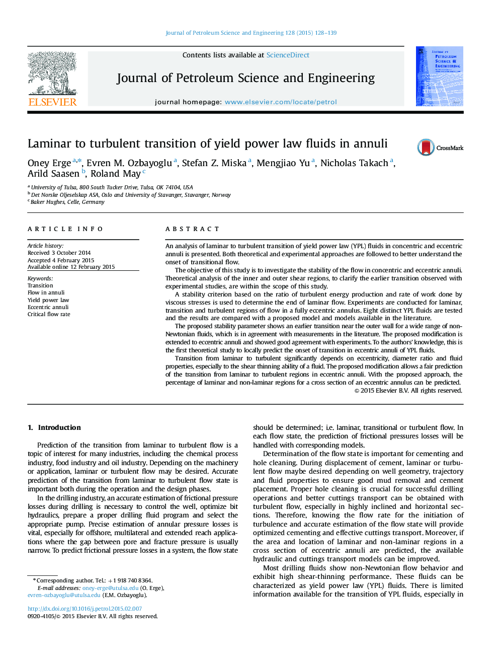 Laminar to turbulent transition of yield power law fluids in annuli