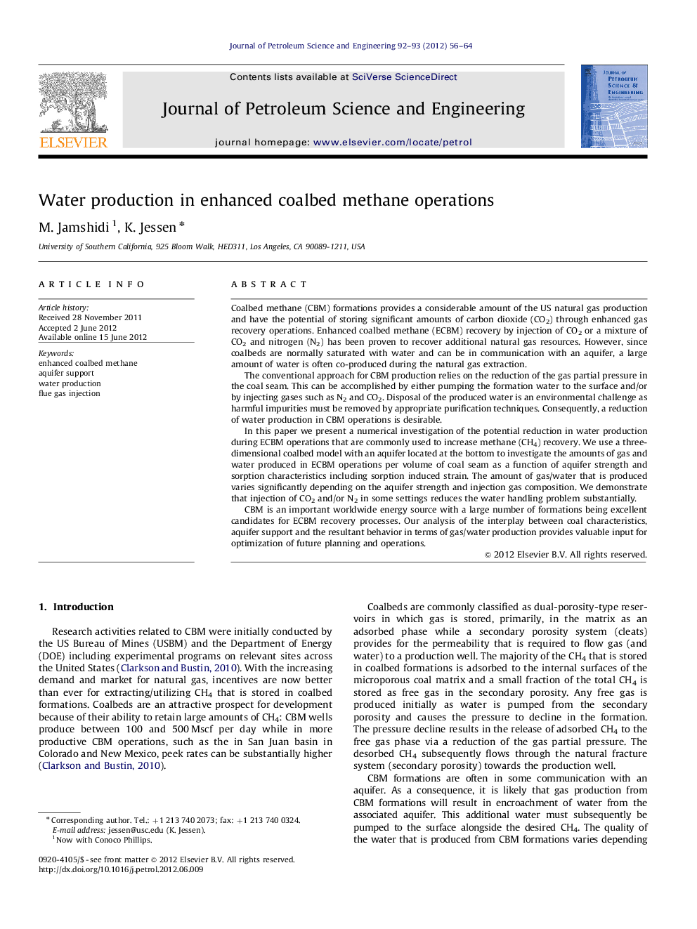 Water production in enhanced coalbed methane operations