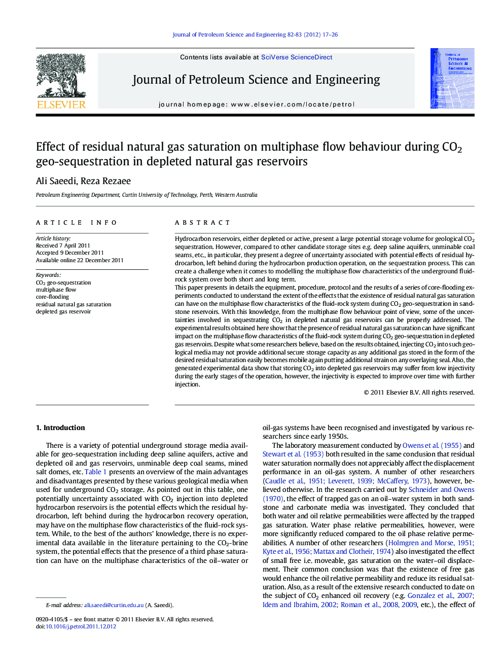Effect of residual natural gas saturation on multiphase flow behaviour during CO2 geo-sequestration in depleted natural gas reservoirs