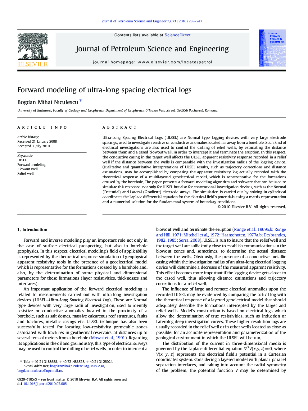 Forward modeling of ultra-long spacing electrical logs