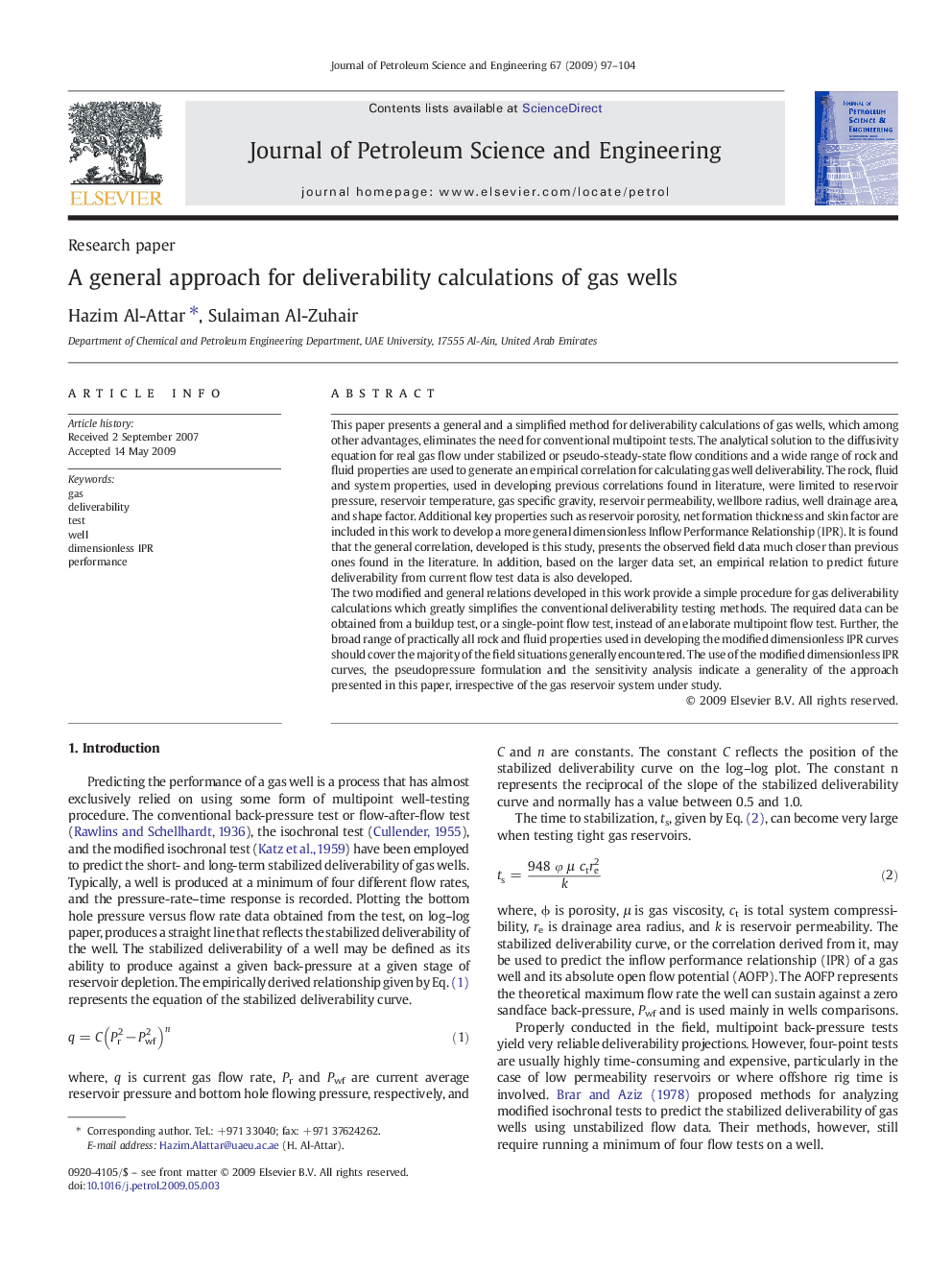 A general approach for deliverability calculations of gas wells