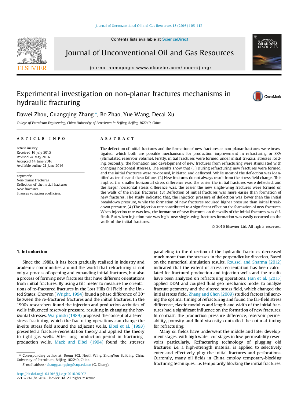 Experimental investigation on non-planar fractures mechanisms in hydraulic fracturing