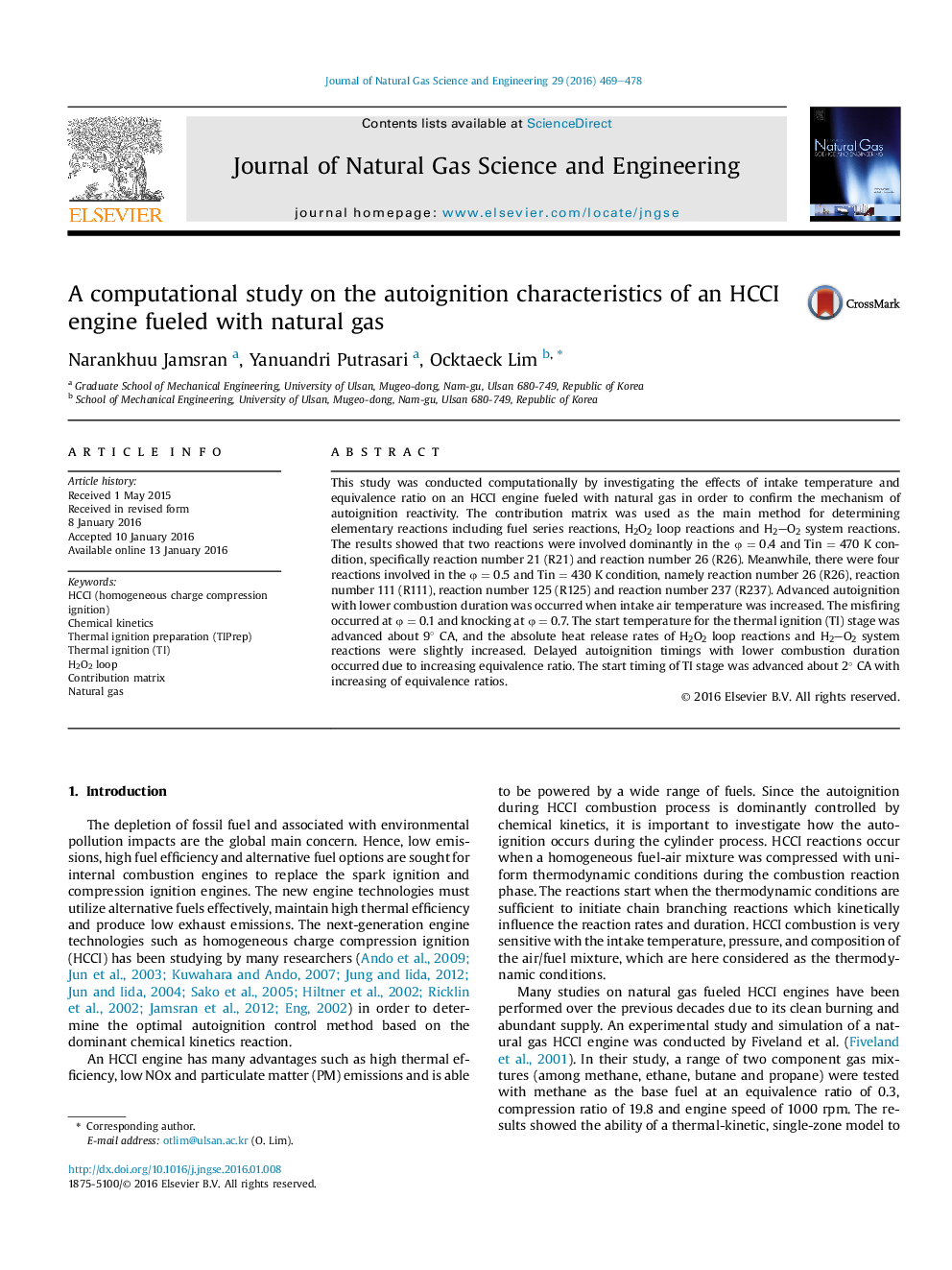 A computational study on the autoignition characteristics of an HCCI engine fueled with natural gas