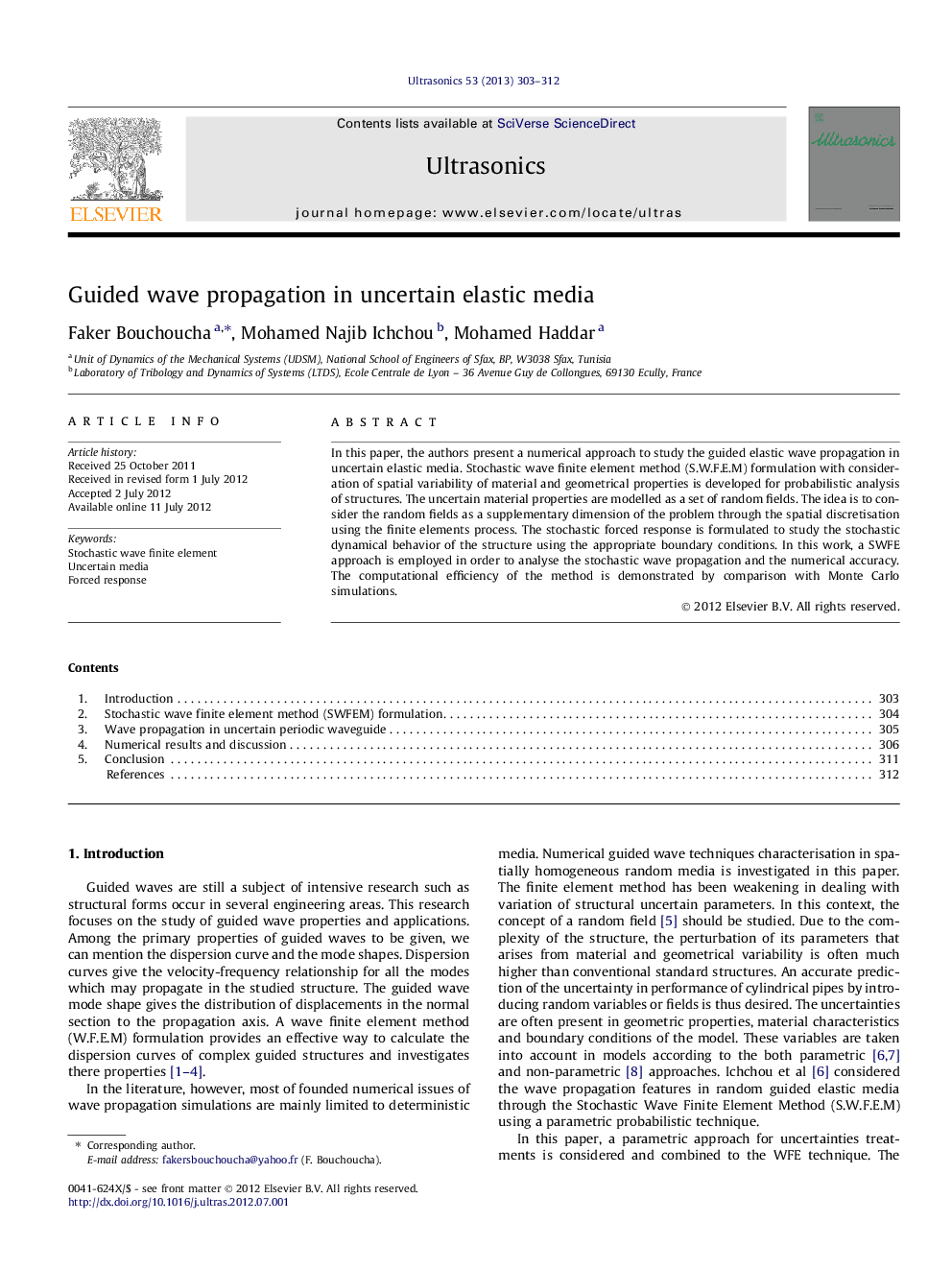 Guided wave propagation in uncertain elastic media