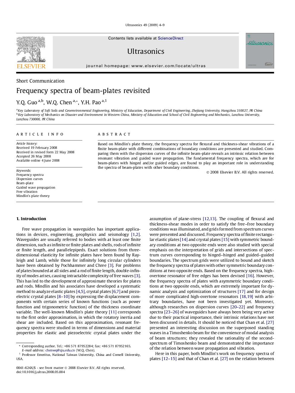 Frequency spectra of beam-plates revisited