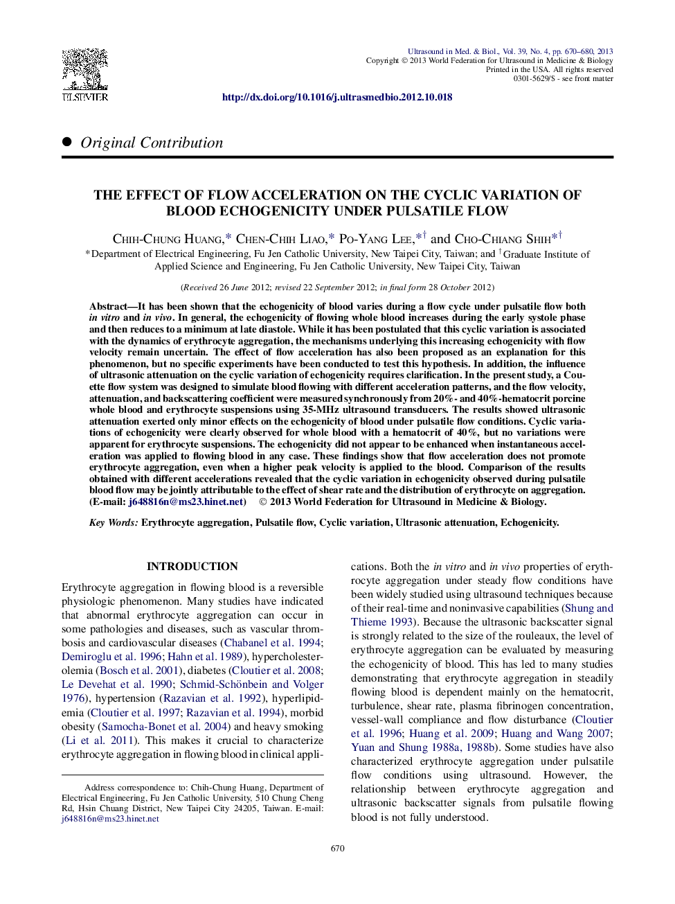 The Effect of Flow Acceleration on the Cyclic Variation of Blood Echogenicity Under Pulsatile Flow