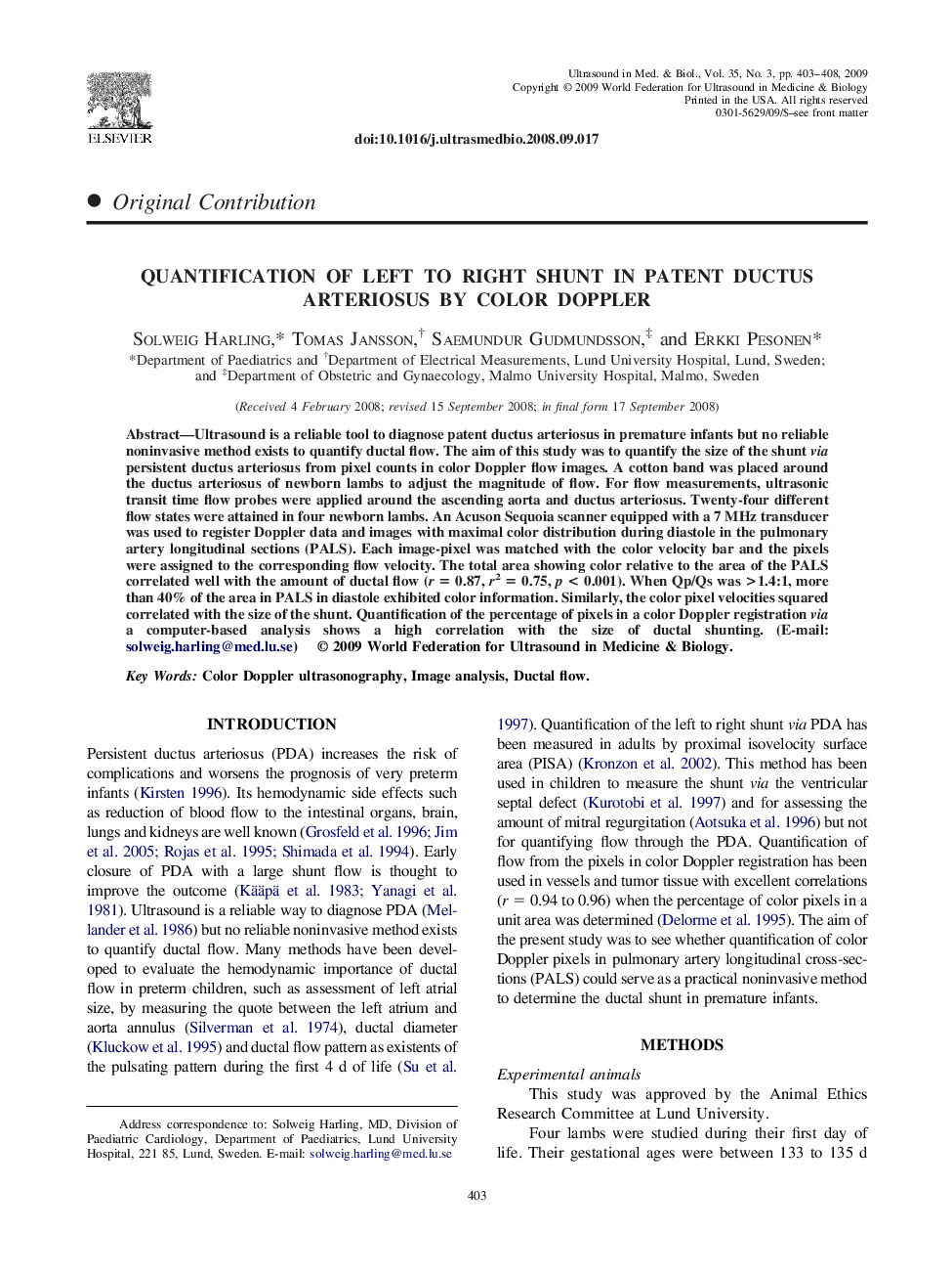 Quantification of Left to Right Shunt in Patent Ductus Arteriosus by Color Doppler