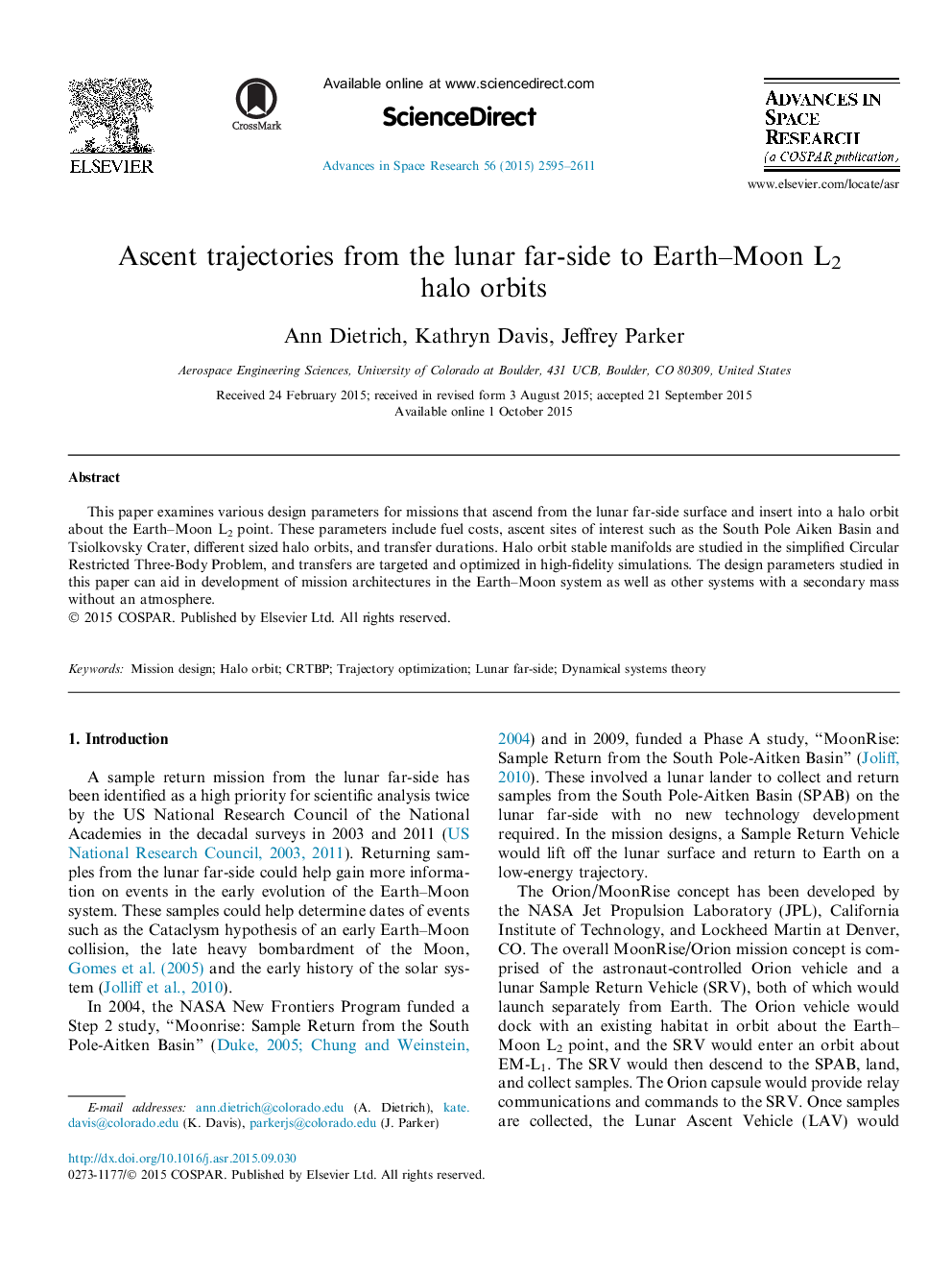 Ascent trajectories from the lunar far-side to Earth–Moon L2 halo orbits