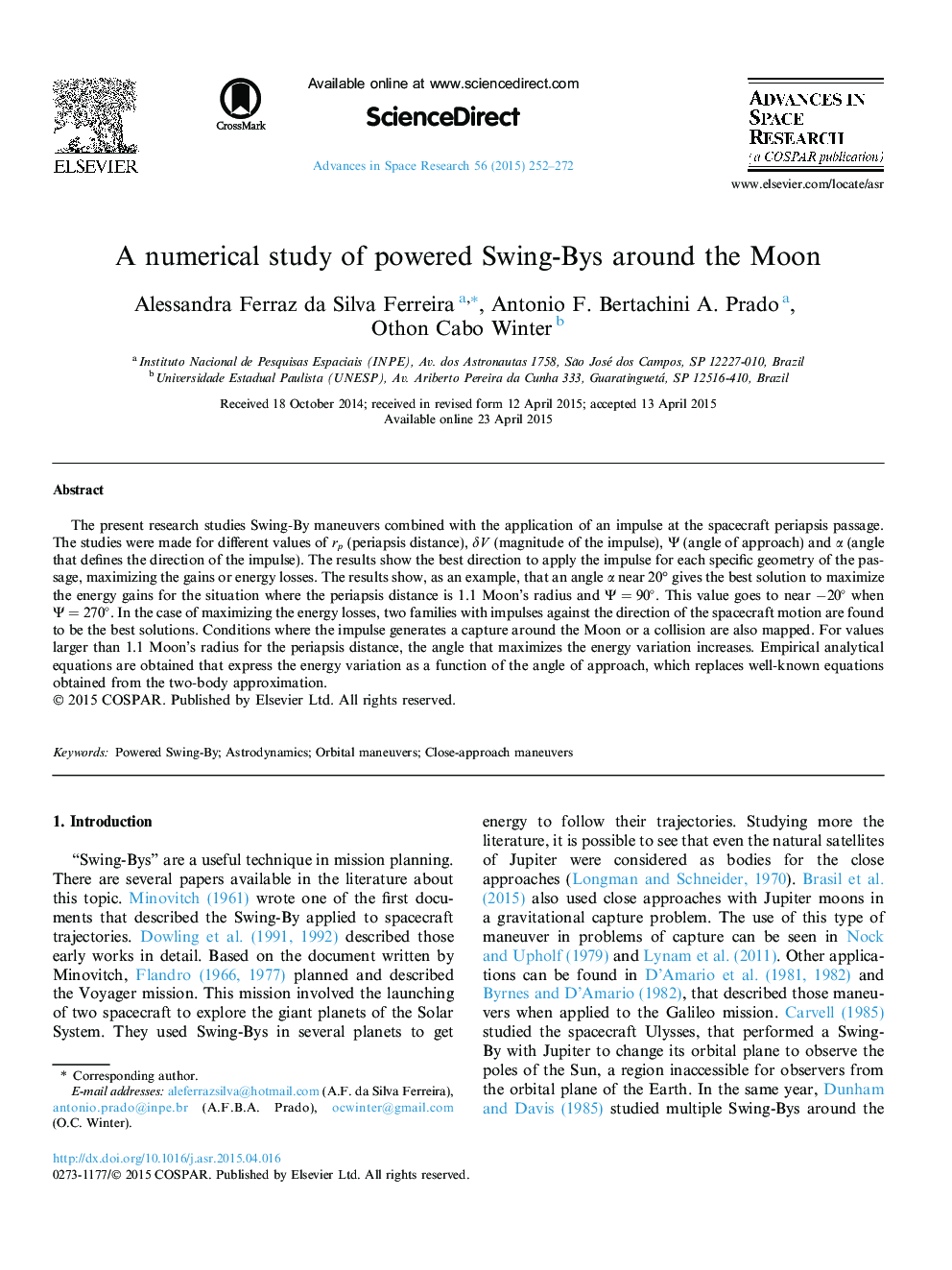 A numerical study of powered Swing-Bys around the Moon