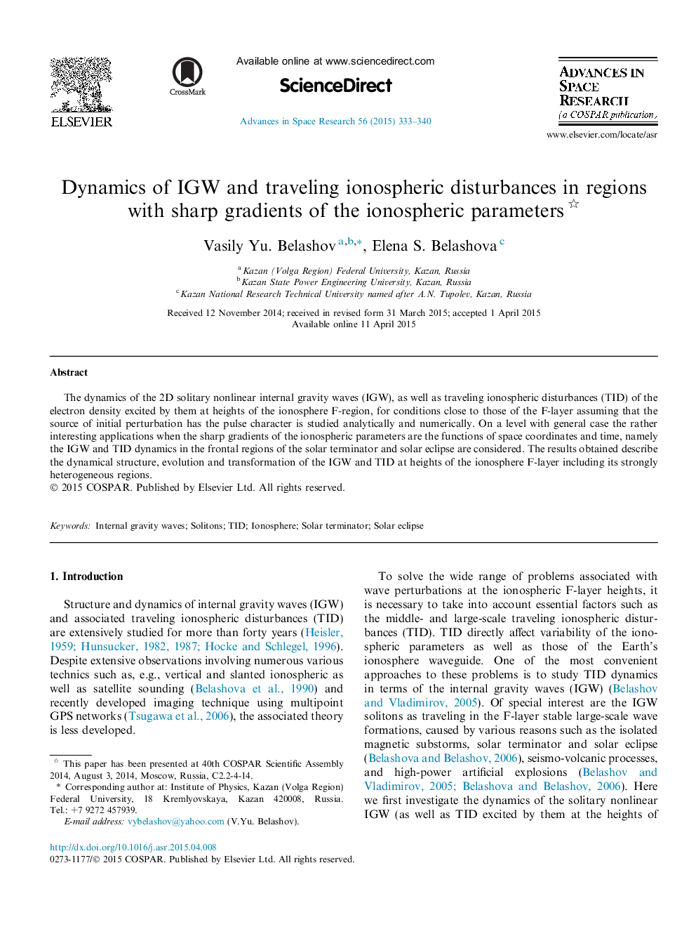 Dynamics of IGW and traveling ionospheric disturbances in regions with sharp gradients of the ionospheric parameters 