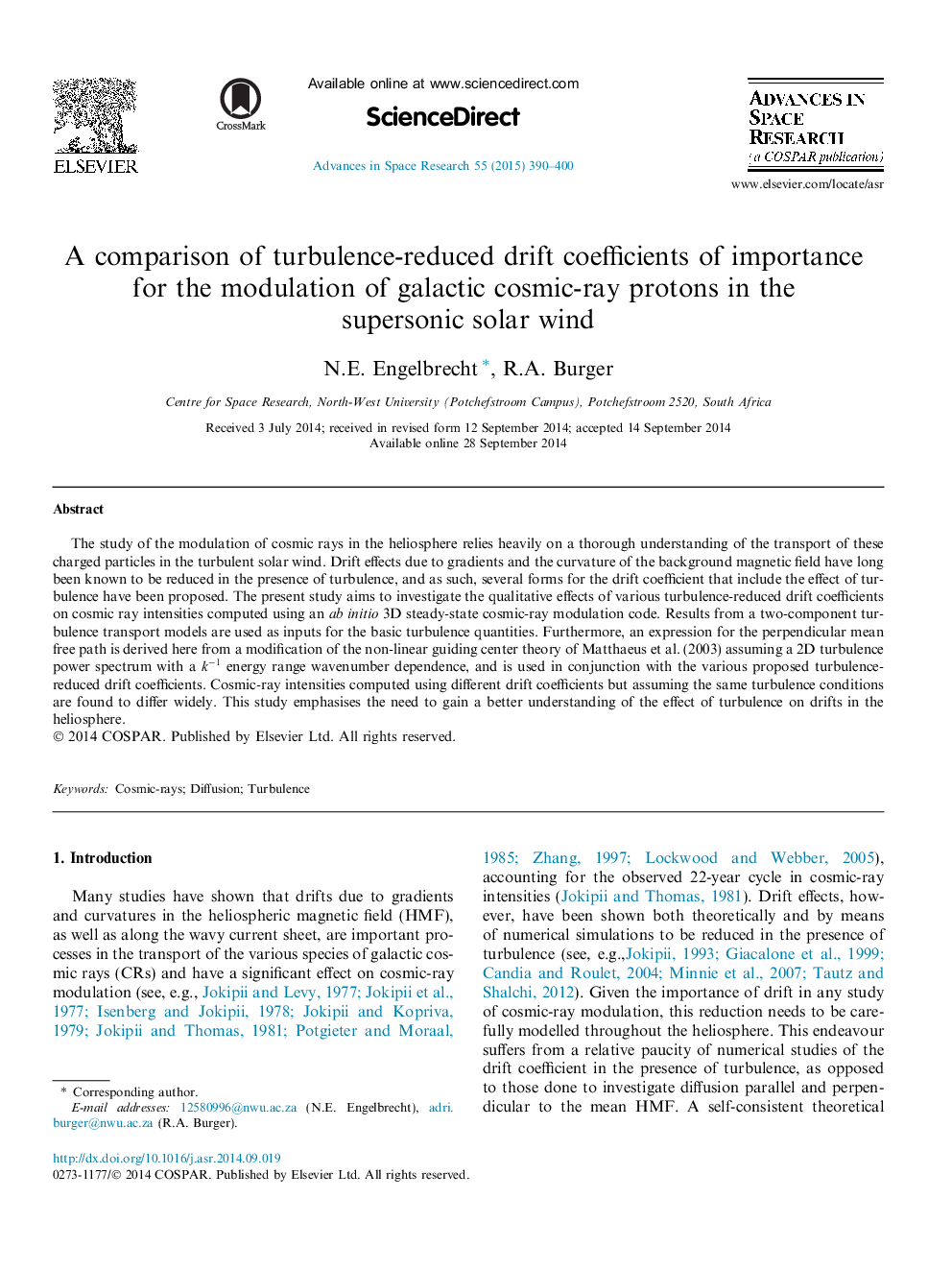 A comparison of turbulence-reduced drift coefficients of importance for the modulation of galactic cosmic-ray protons in the supersonic solar wind