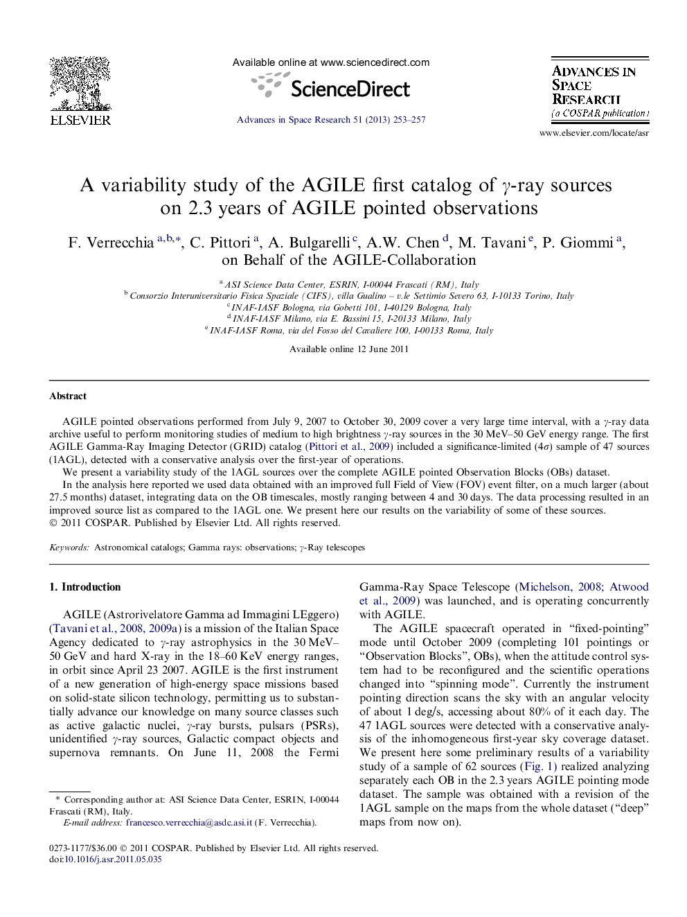 A variability study of the AGILE first catalog of γ-ray sources on 2.3 years of AGILE pointed observations