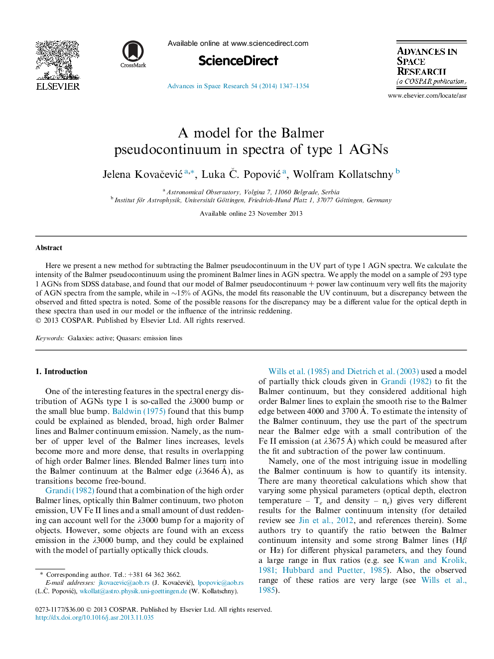 A model for the Balmer pseudocontinuum in spectra of type 1 AGNs