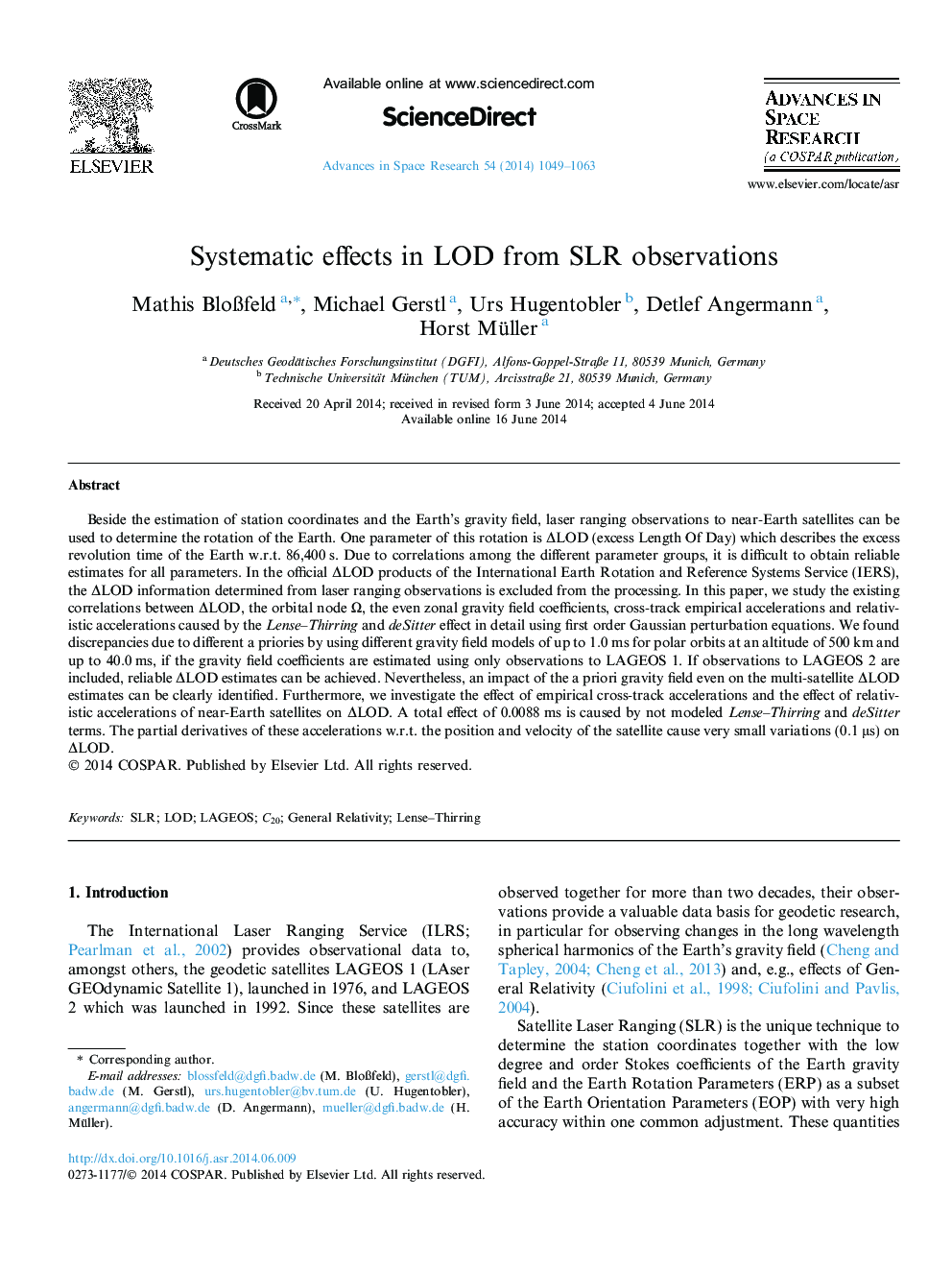 Systematic effects in LOD from SLR observations