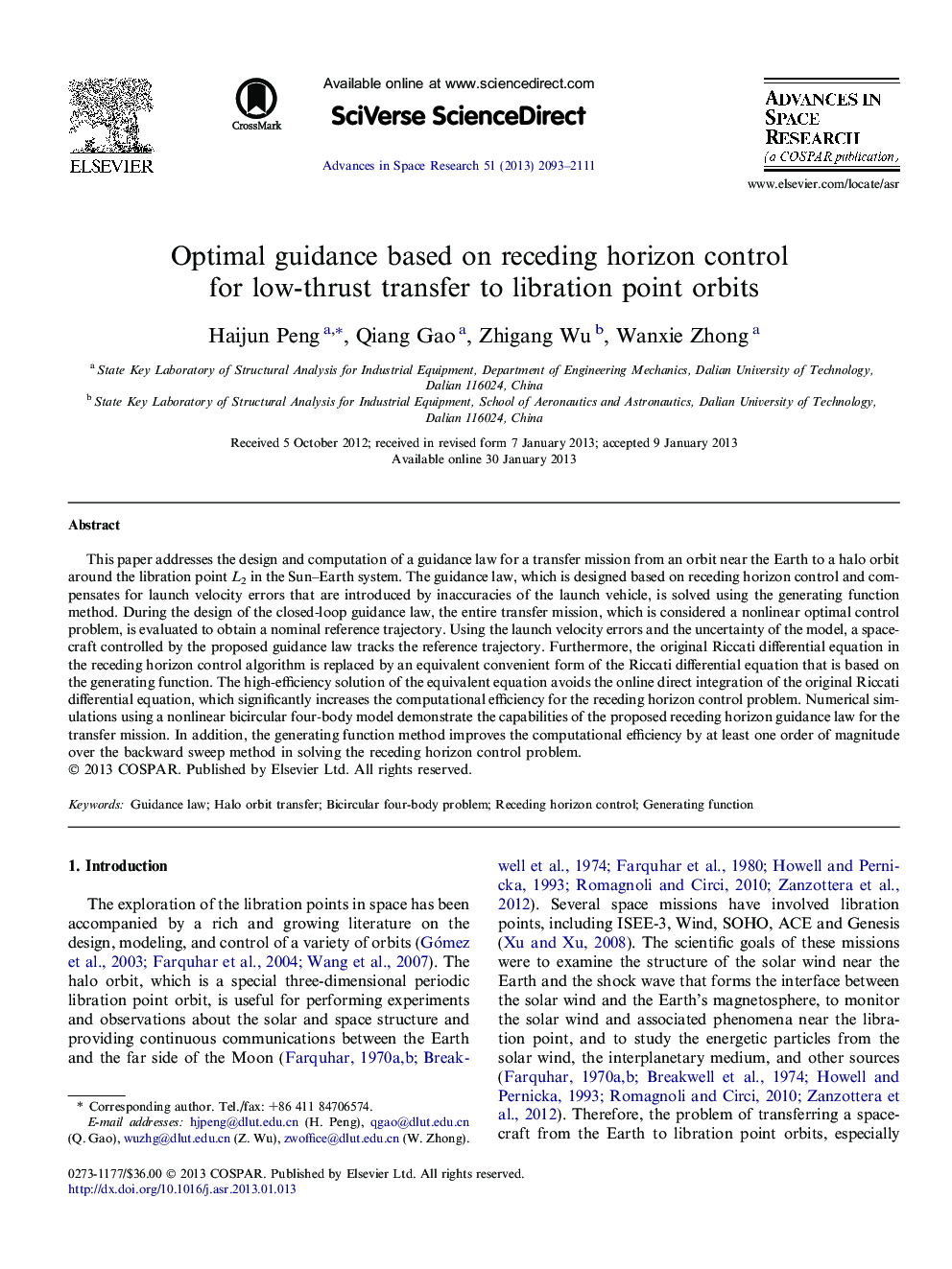 Optimal guidance based on receding horizon control for low-thrust transfer to libration point orbits