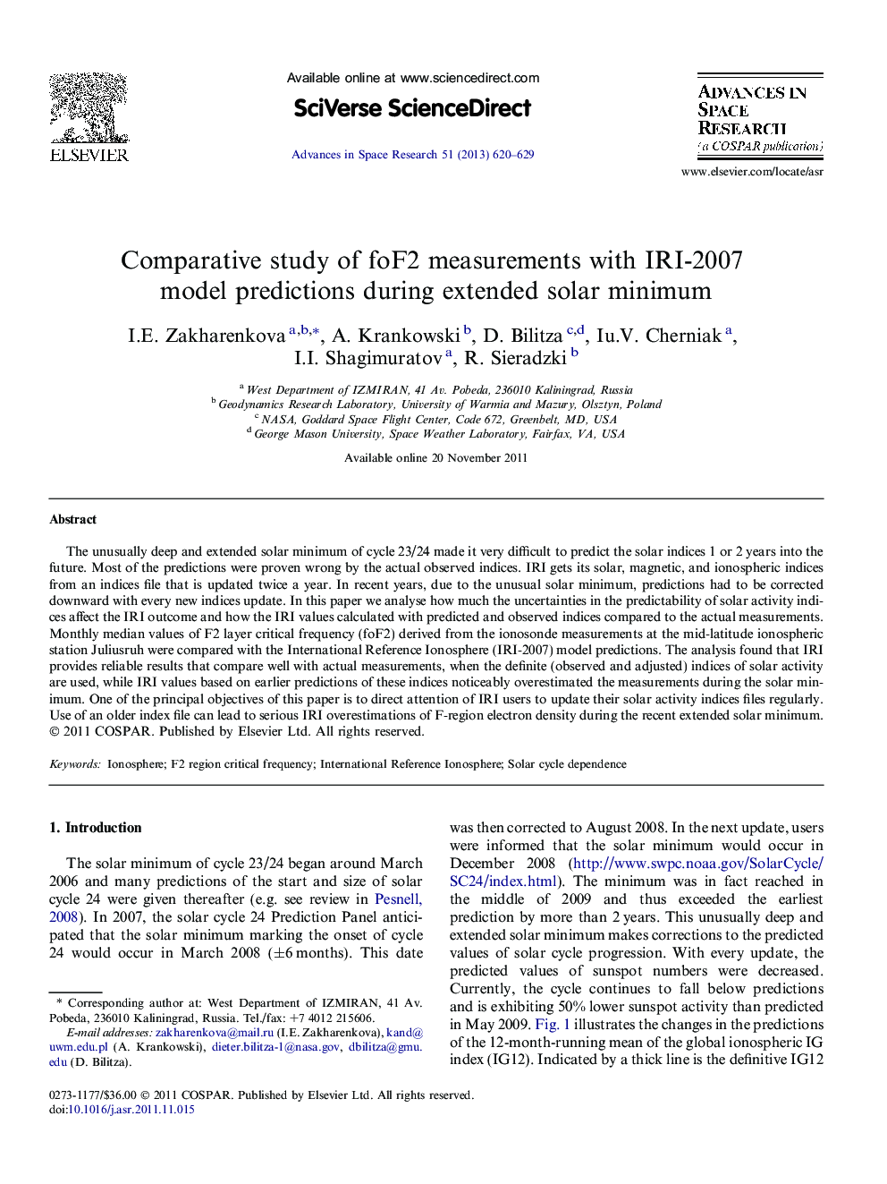 Comparative study of foF2 measurements with IRI-2007 model predictions during extended solar minimum