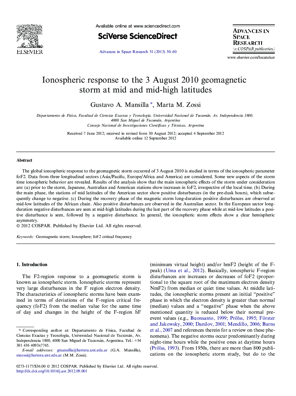 Ionospheric response to the 3 August 2010 geomagnetic storm at mid and mid-high latitudes