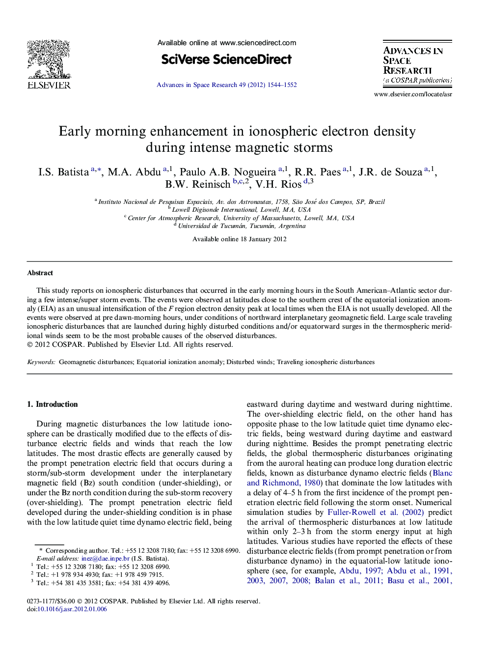 Early morning enhancement in ionospheric electron density during intense magnetic storms