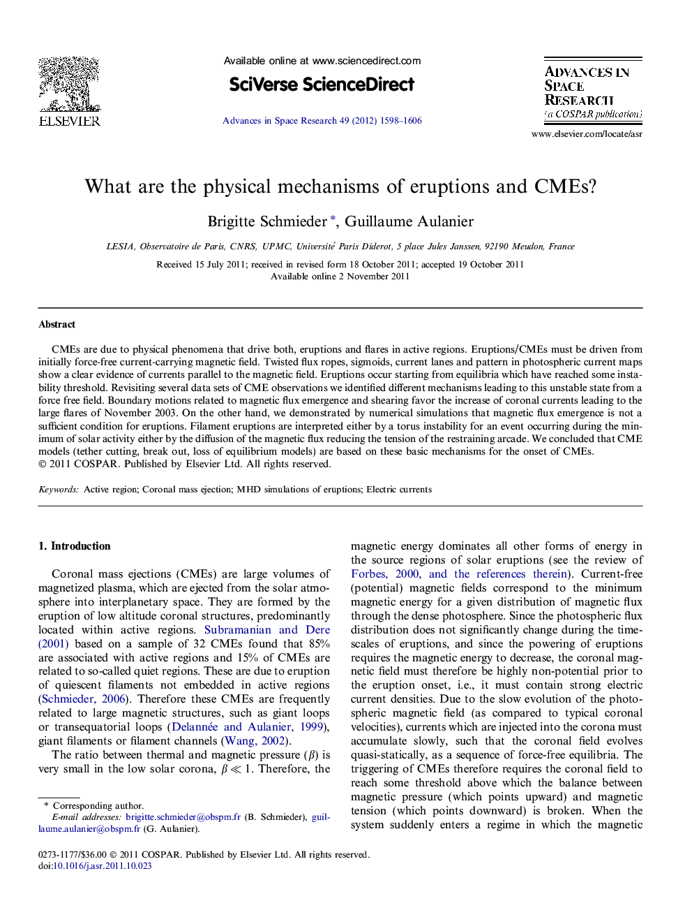 What are the physical mechanisms of eruptions and CMEs?