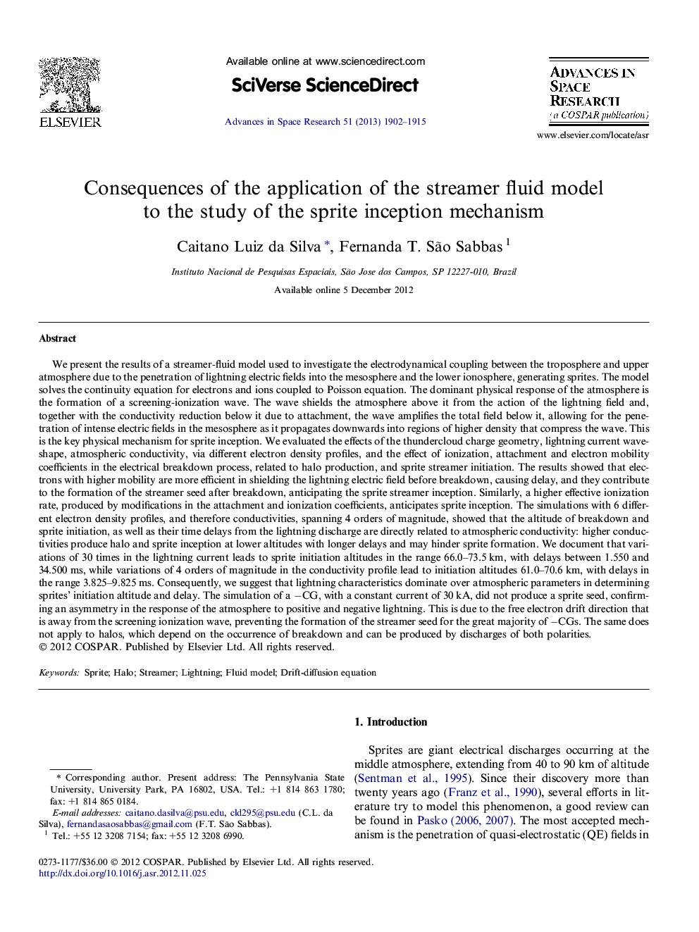 Consequences of the application of the streamer fluid model to the study of the sprite inception mechanism