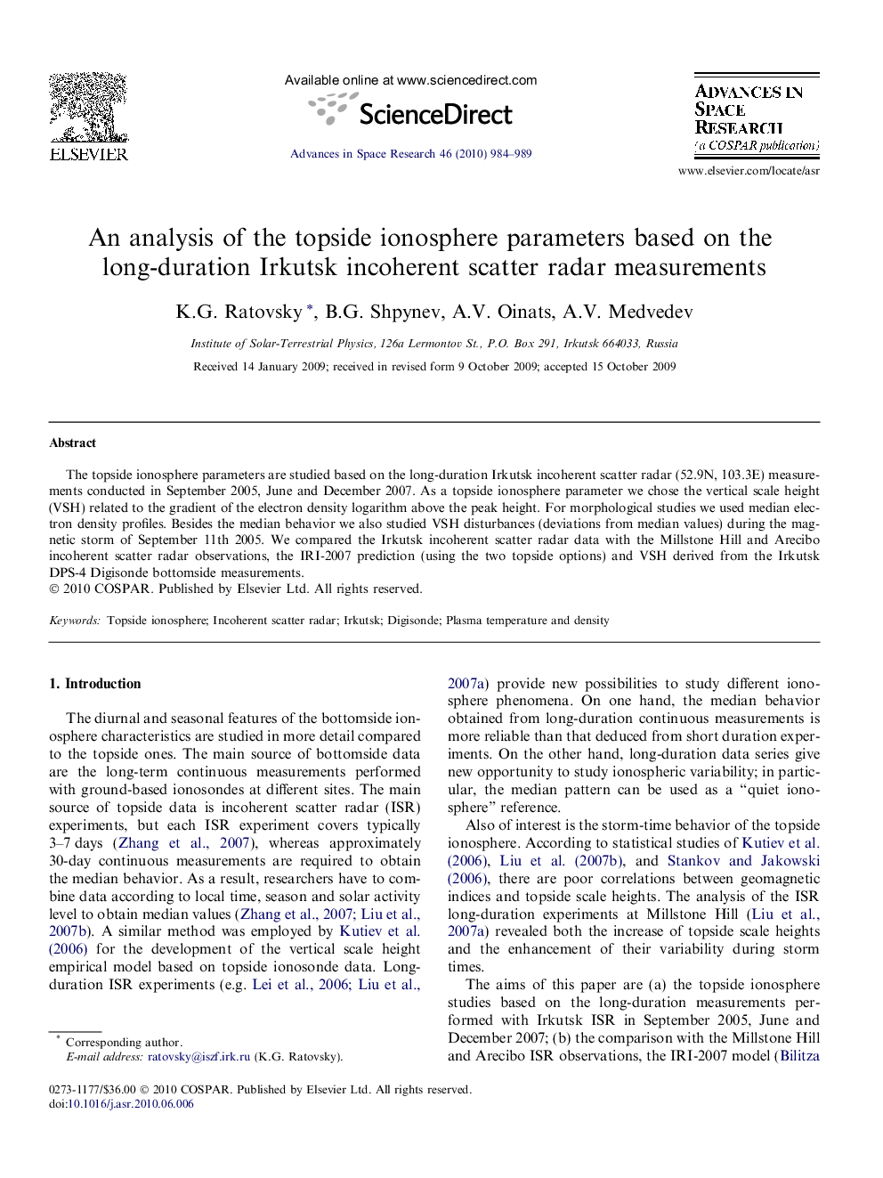 An analysis of the topside ionosphere parameters based on the long-duration Irkutsk incoherent scatter radar measurements