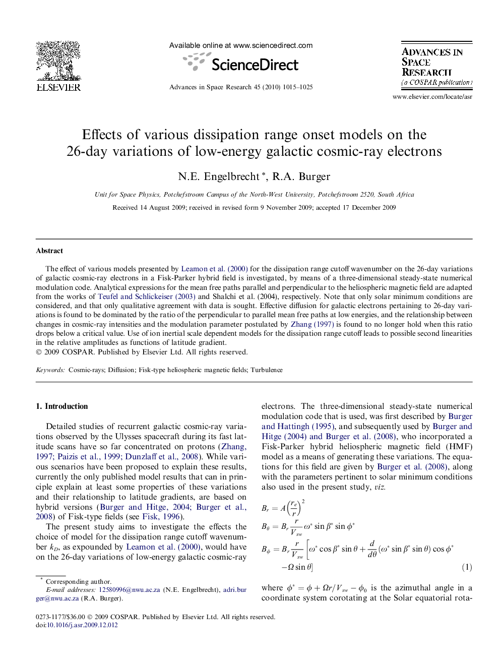 Effects of various dissipation range onset models on the 26-day variations of low-energy galactic cosmic-ray electrons