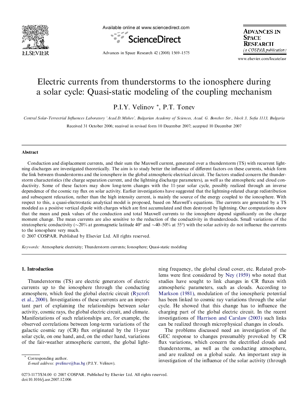 Electric currents from thunderstorms to the ionosphere during a solar cycle: Quasi-static modeling of the coupling mechanism