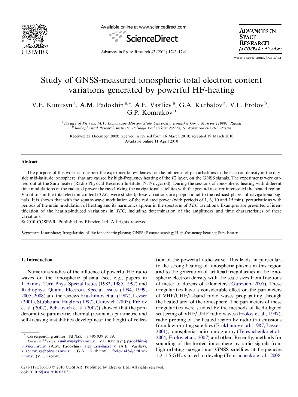 Study of GNSS-measured ionospheric total electron content variations generated by powerful HF-heating