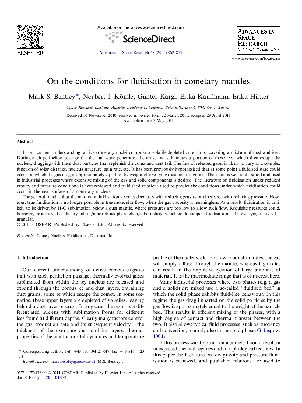 On the conditions for fluidisation in cometary mantles