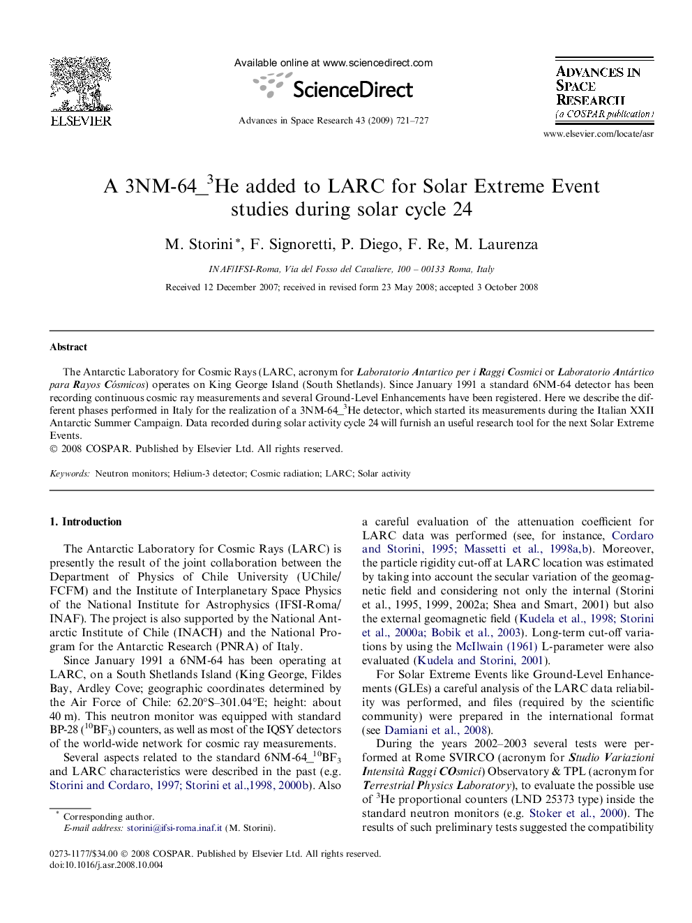 A 3NM-64_3He added to LARC for Solar Extreme Event studies during solar cycle 24