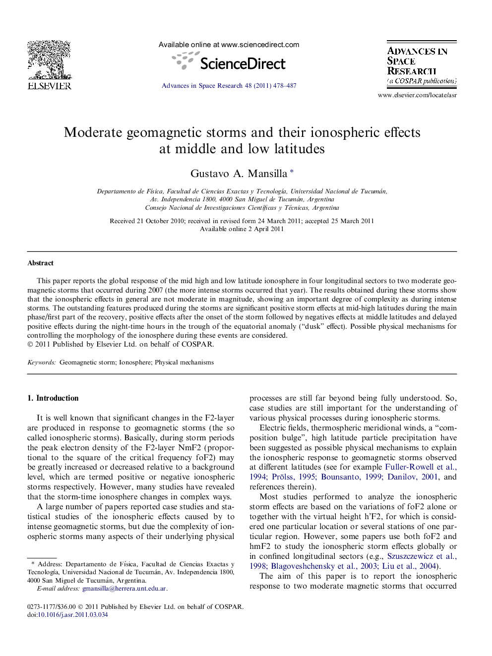 Moderate geomagnetic storms and their ionospheric effects at middle and low latitudes